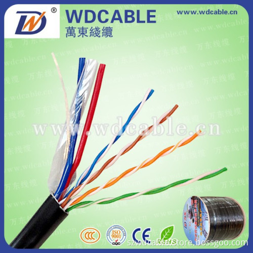UTP Siamese Cable Cat5e Lan Cable with 2C Power Cable
